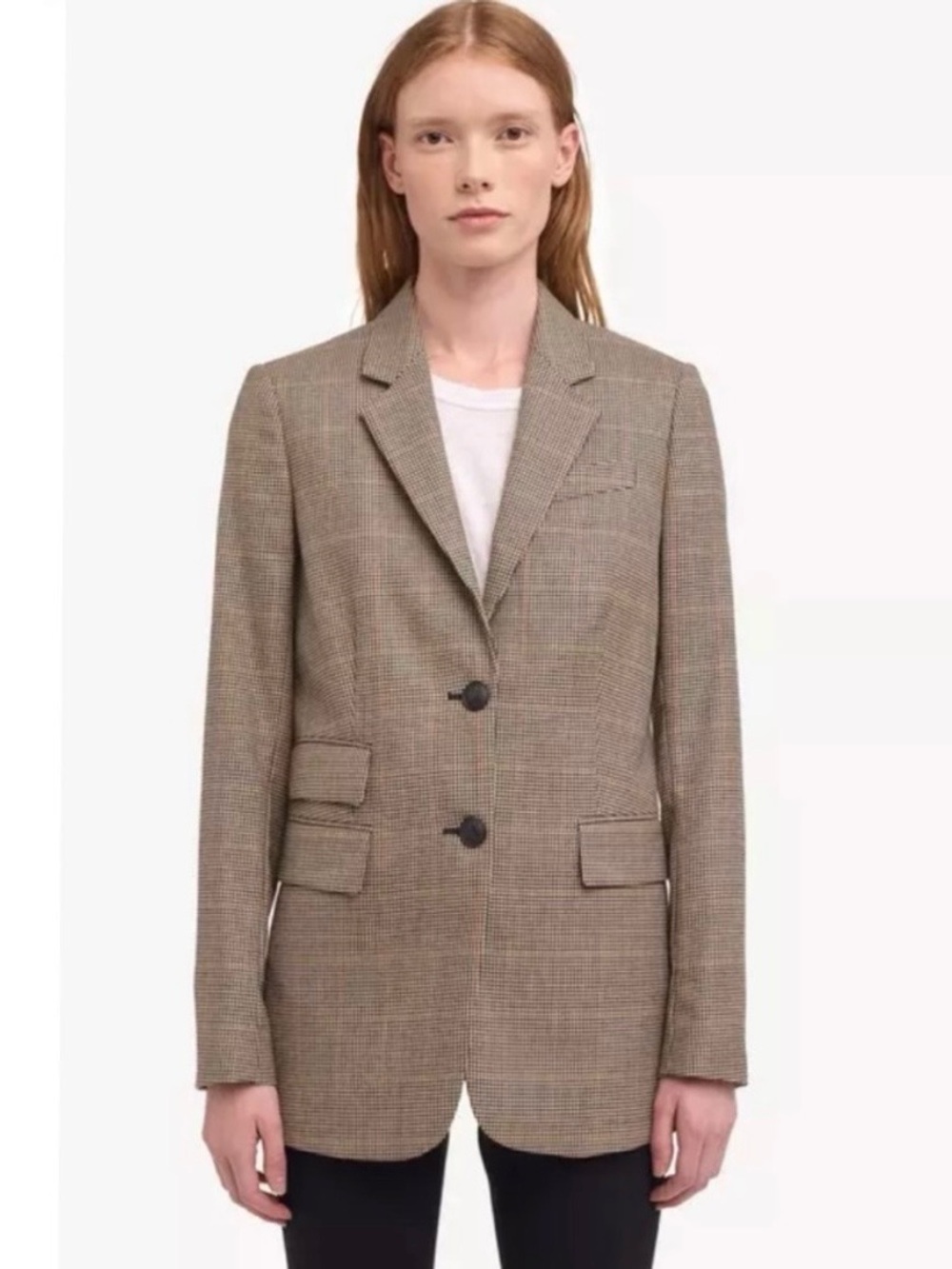 Rag & Bone Rona Houndstooth Plaid 100% Wool Blazer Jacket size 12